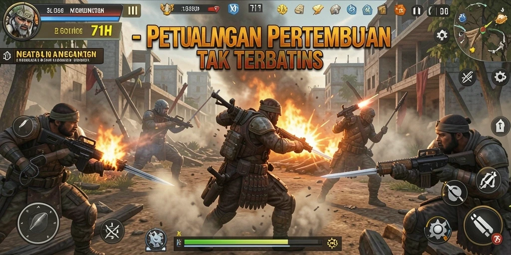 Tampilan gameplay seru dari pertempuran di 71H.