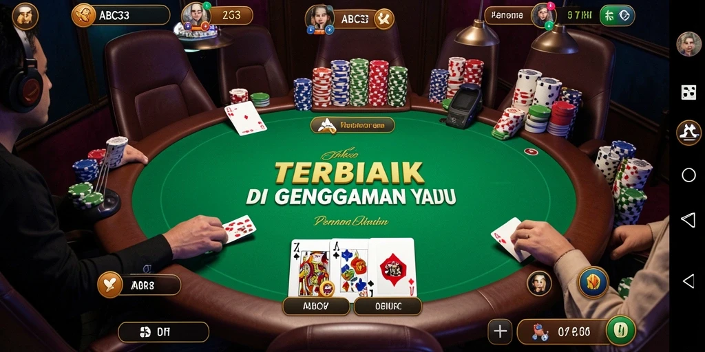 Screenshot gameplay ABC33 yang menampilkan aksi seru dalam permainan Poker.
