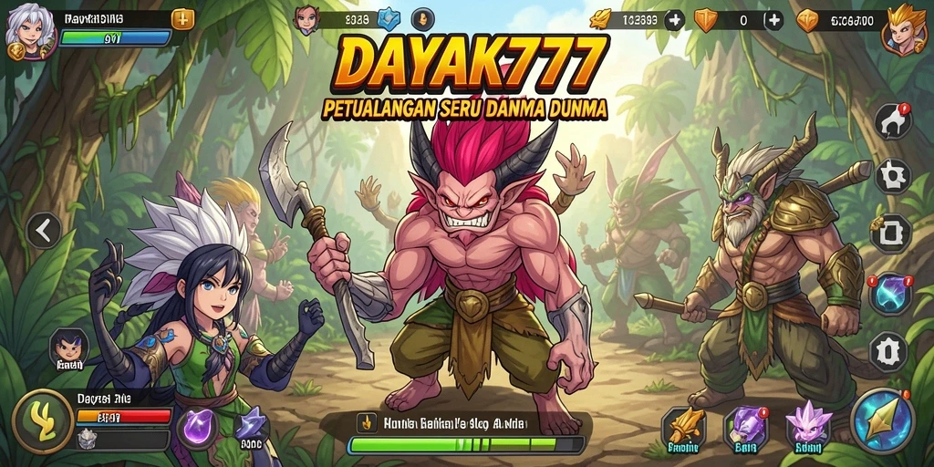 Tampilan gameplay DAYAK777 yang memukau dan penuh warna.