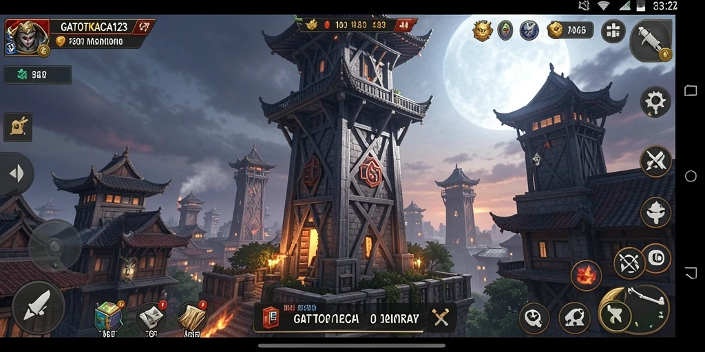 Tampilan gameplay menara pertahanan yang mendebarkan di GATOTKACA123.