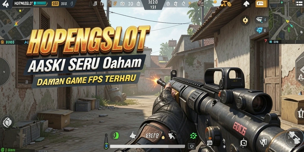 Screenshot gameplay HOPENGSLOT menampilkan aksi tembak-menembak yang menegangkan.