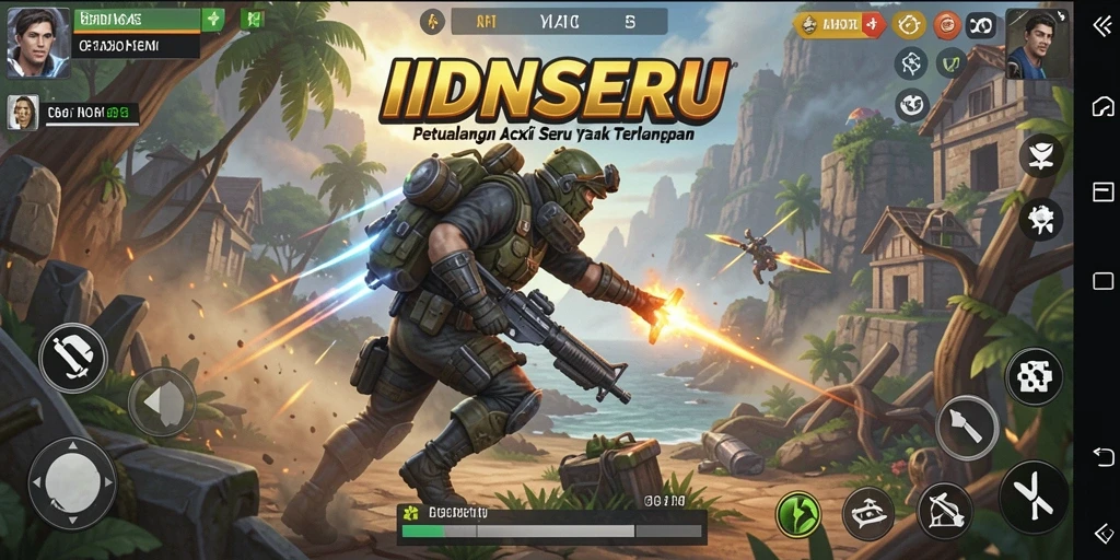 Tangkapan layar dari gameplay penuh aksi di IDNSERU.