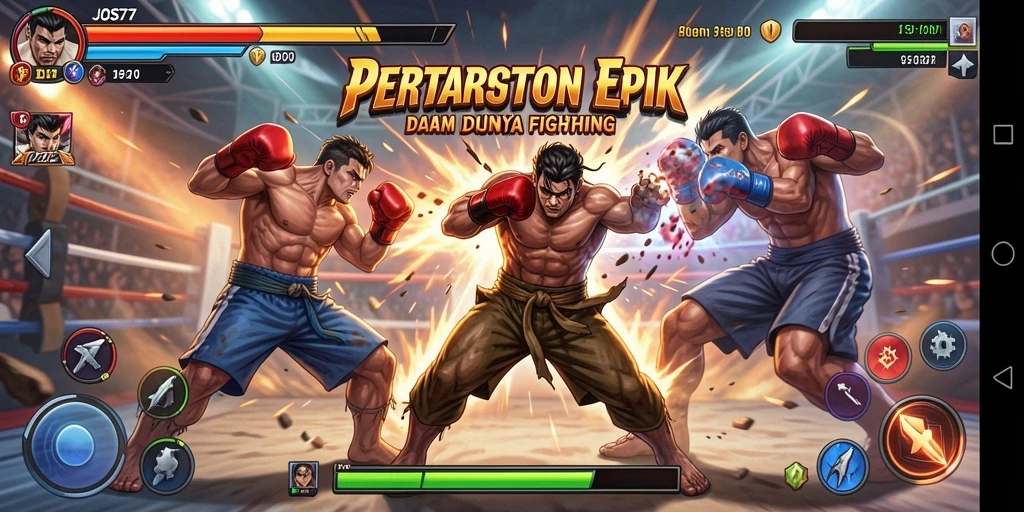 Screenshot gameplay JOS77 yang menampilkan aksi pertarungan seru.