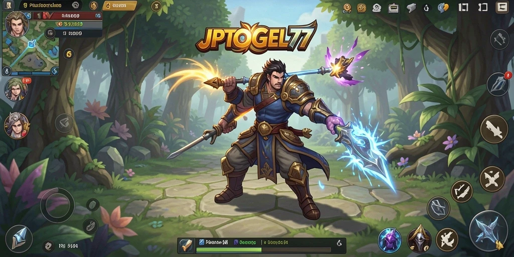 Tampilan gameplay RPG yang epik dan mendebarkan di JPTOGEL77.