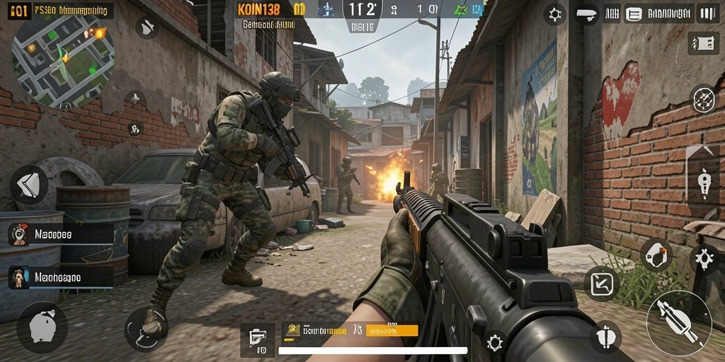 Tampilan gameplay KOIN138 yang penuh aksi dan menegangkan.