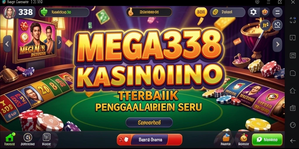 Screenshot MEGA338 menunjukkan pengalaman bermain Kasino yang mendebarkan.