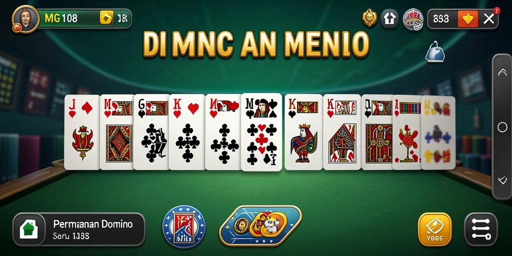 Screenshot MG108 menampilkan gameplay seru dalam permainan Domino.