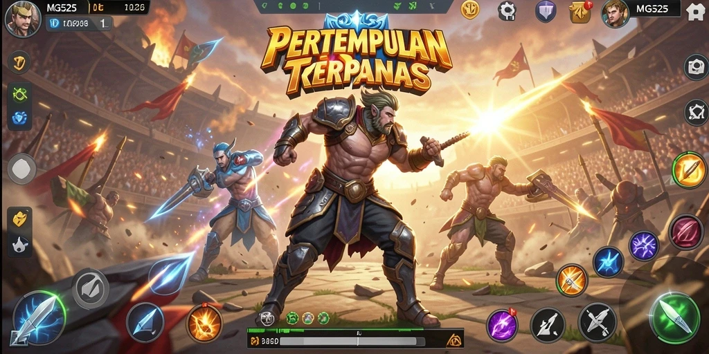 Gameplay MG525 yang intens dan seru dalam pertempuran Battle Royale.