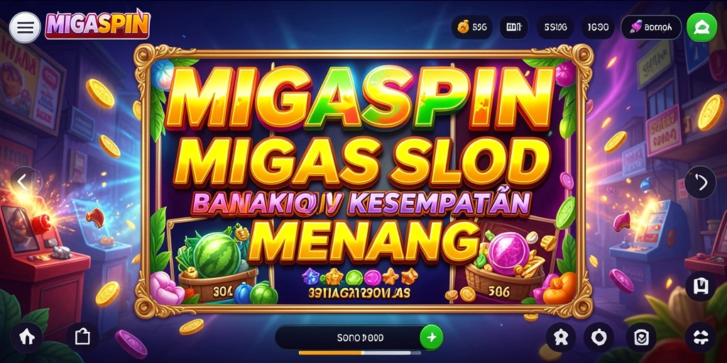 Screenshot gameplay MIGASPIN menampilkan keseruan putaran slot yang menguntungkan.
