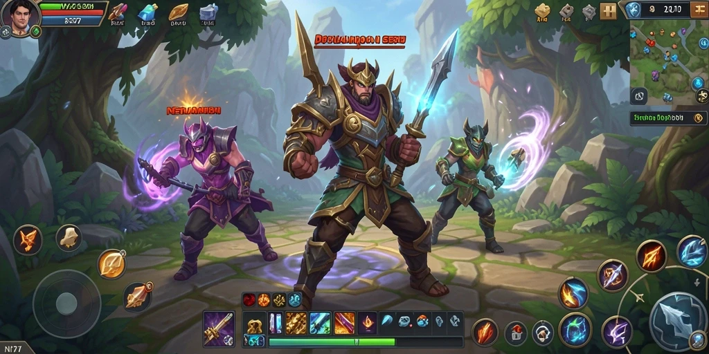 Screenshot gameplay NV77 menunjukkan aksi seru dalam MMORPG.