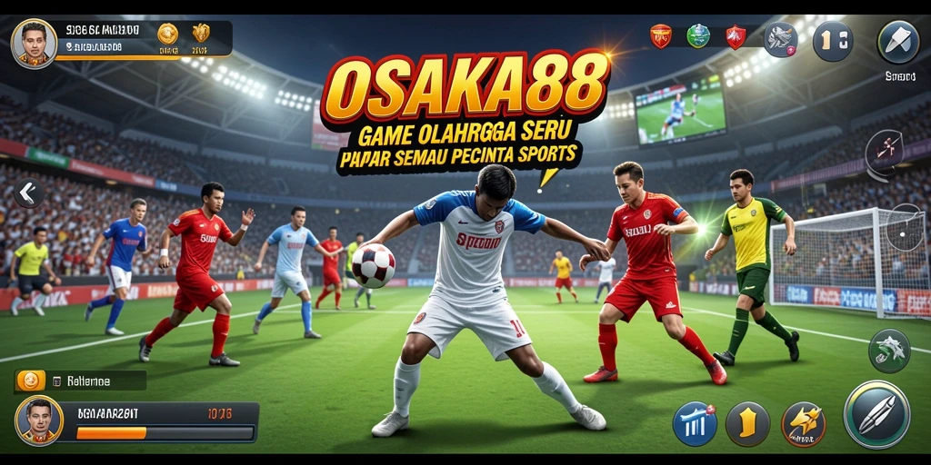 Screenshot OSAKA88 menampilkan aksi olahraga seru dan gameplay yang dinamis.
