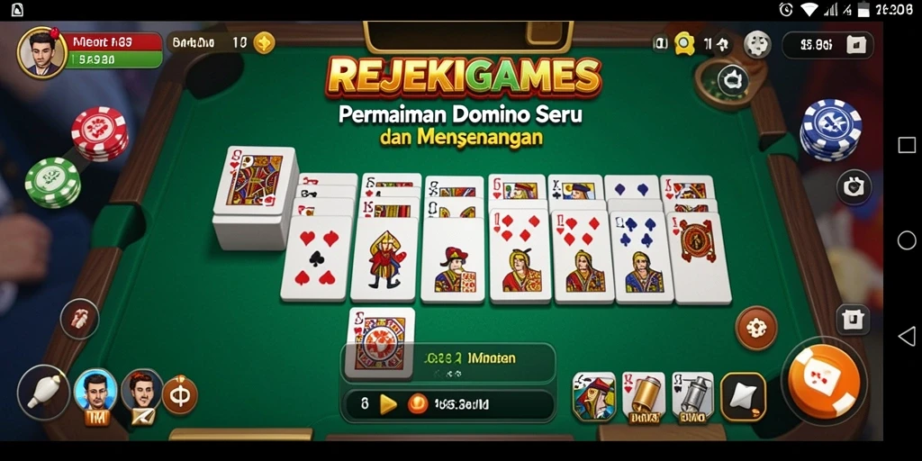 Tampilan menarik dari gameplay Domino di REJEKIGAMES.