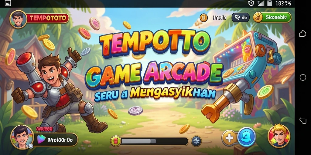 Tampilan gameplay seru dan penuh warna dari TEMPOTOTO.