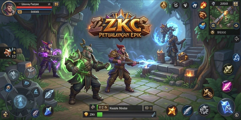 Tangkapan layar ZK6 menunjukkan aksi seru dalam pertempuran RPG.