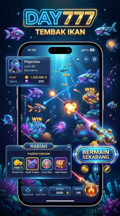 Tampilan antarmuka yang intuitif di aplikasi day777.